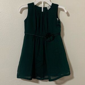 Carters Green Dress With Flower Size 12 Months Used